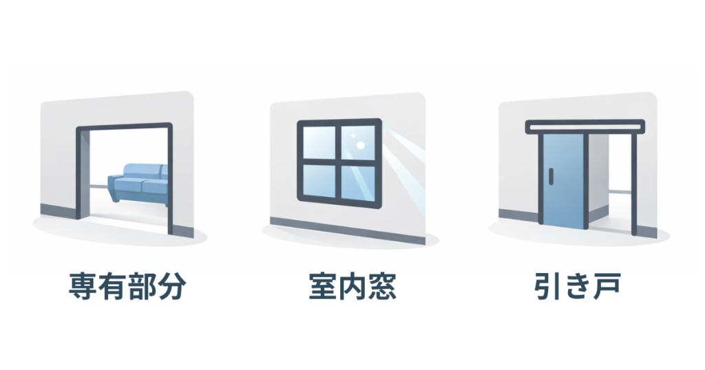 壁撤去せず間取りを変える開口室内窓引き戸の図解