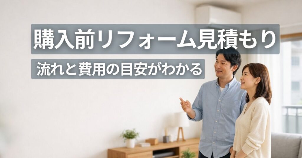 中古マンション内見でリフォーム見積もりを検討する夫婦の様子