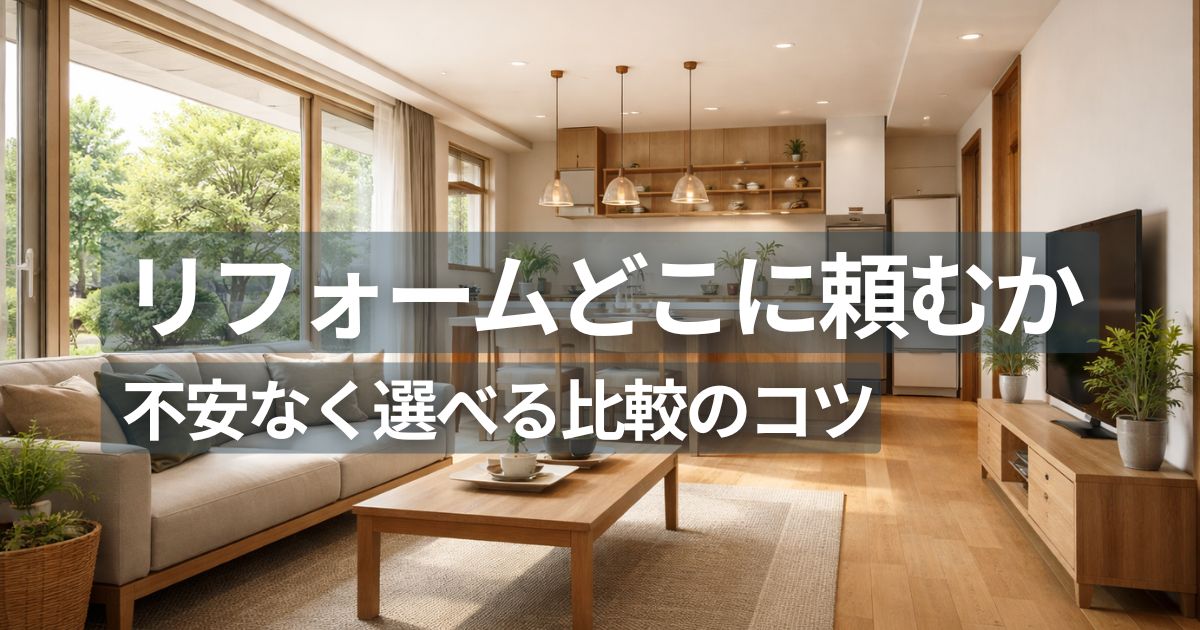 マンションリフォーム後の明るいリビングダイニングとキッチンの内装イメージ