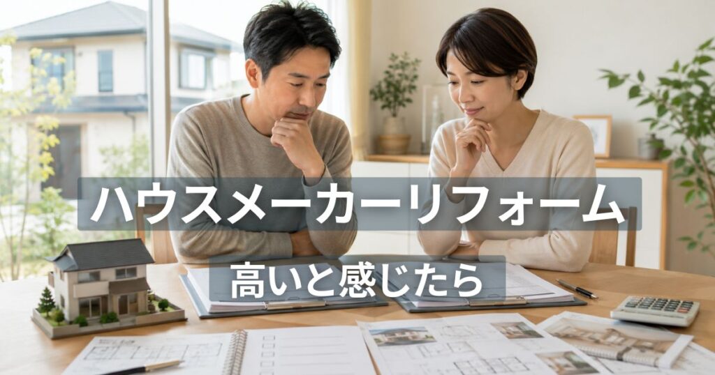 ハウスメーカーリフォームの見積もりや保証、外部業者比較を確認するイメージ