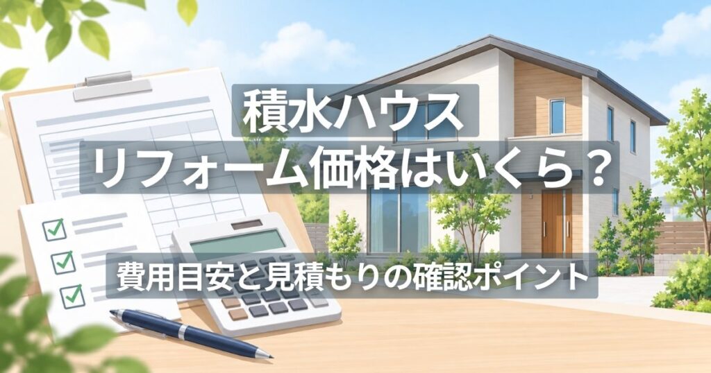 戸建てリフォームの見積書と費用を確認するイメージイラスト